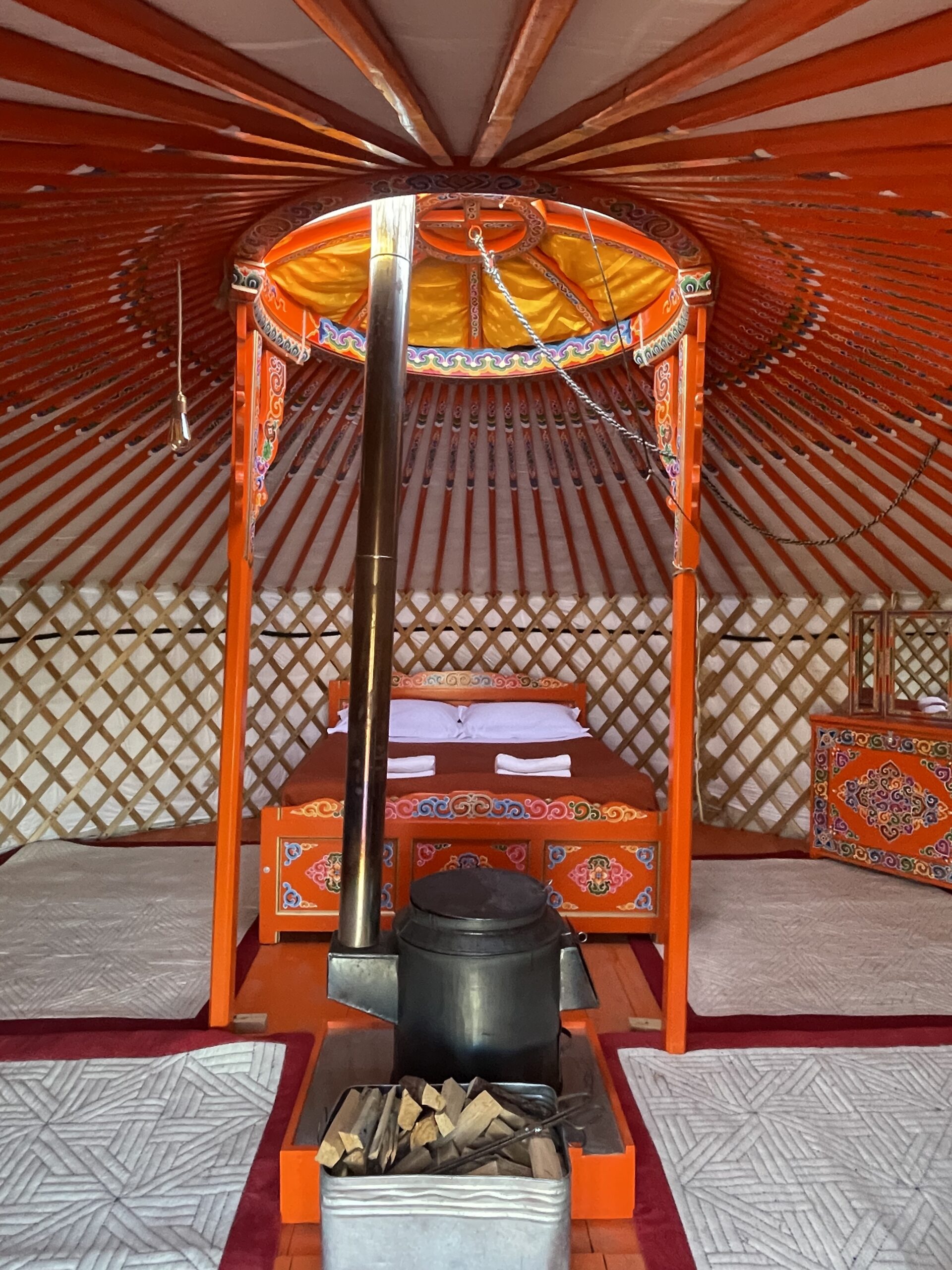 Sleeping in a Mongolian Yurt Ger