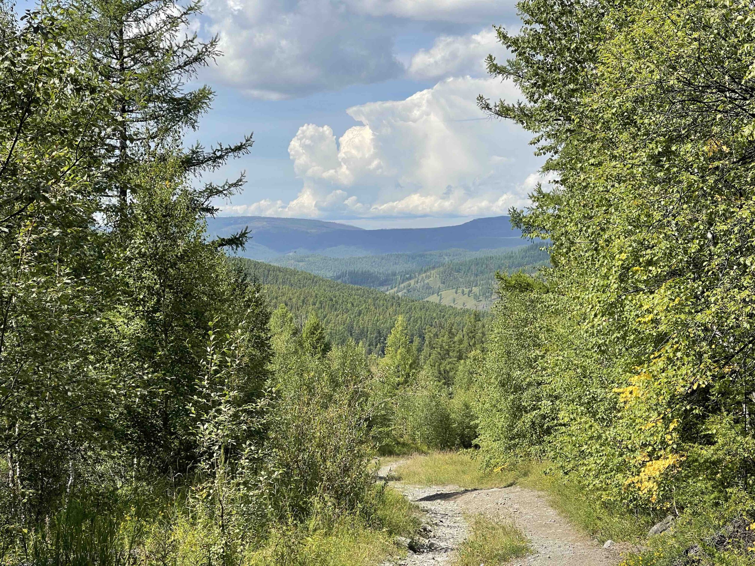 Mongolia Off road trip over mountain pass