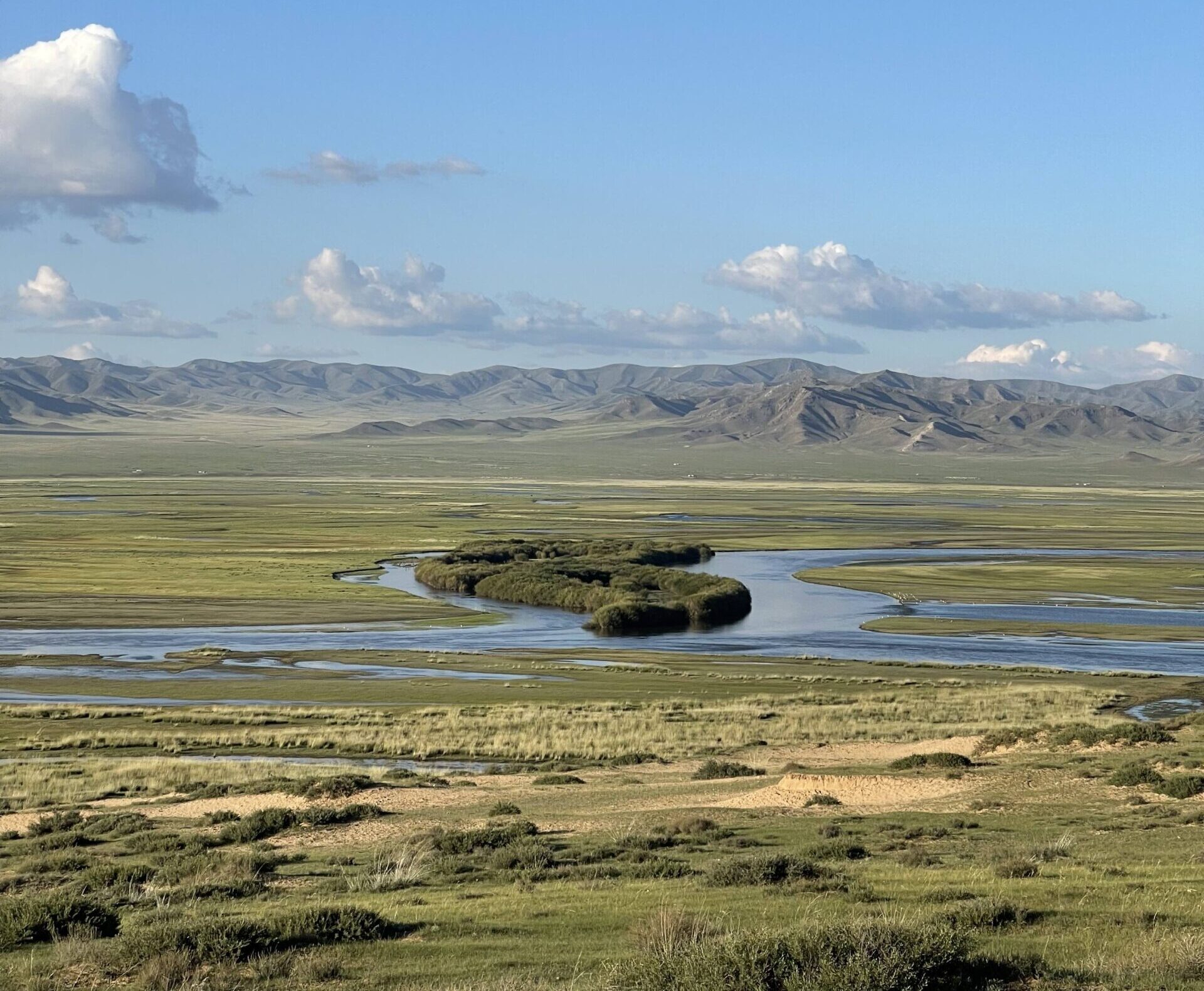 Mongolia off the beaten path off road trip along river valley