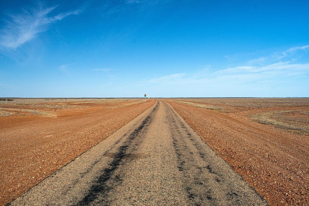 Red dunes desert overland crossing